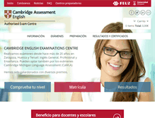 Tablet Screenshot of examenescambridgezaragoza.com